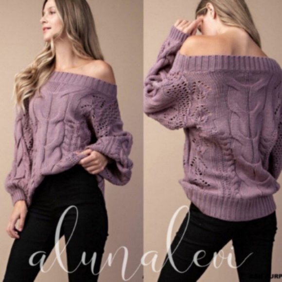 VICKI Knit Sweater - ASH PURPLE - Picture 2 of 2